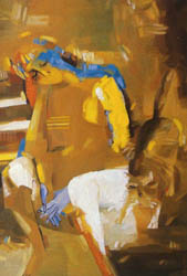 "The Hour Of
 Melancholy"
 oil on canvas 115
 � 80 1989