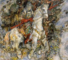 "Way To Mysteriousi"
 oil on canvas 49 �
 55 1997