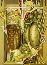 From the cycle "Medieval
 Mysteries"
 In The Name Of  Gog
 gouache on paper 100
 � 73 1997