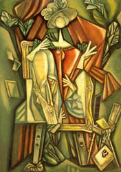 From the cycle "My
 Workshop" 
 gouache on paper 86
 � 61 1998