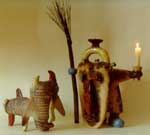 Wicked witch and her son. Ceramics. 30�15�10 ��. 20�18�8 ��. 2000�.