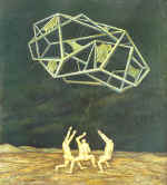 Not to let the kite go. 1994. 98x88. Canvas., oil.