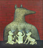 Bitch's children. 1996. 98x88. Canvas., oil.